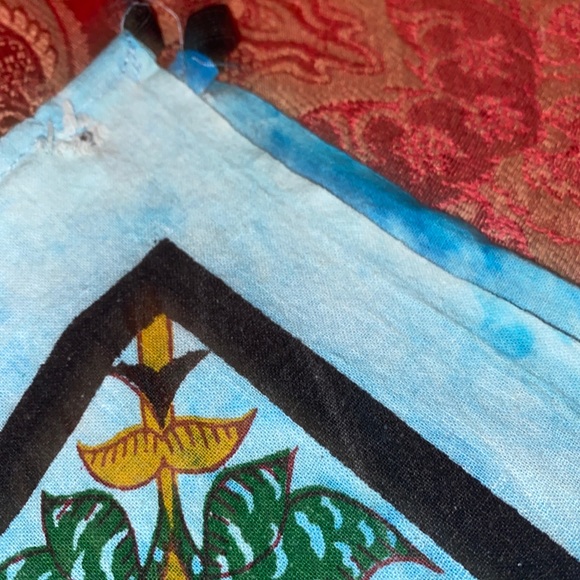 Cotton Tree of Life Peacock Tablecloth Rectangle 79x50 Blue Kitchen Dining Linen - Picture 5 of 8